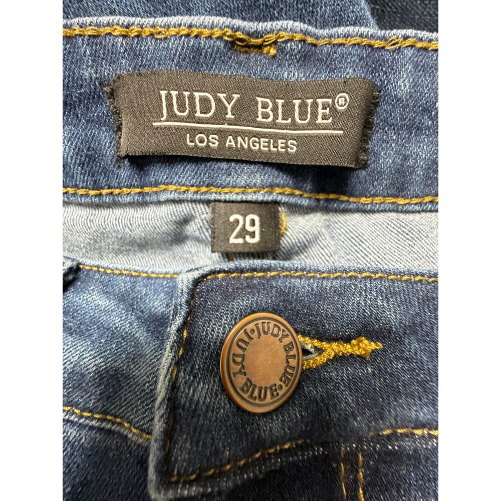 Judy Blue Mid-Rise Relaxed Fit Jeans Size 29 Dark Wash  JB82102DK EUC - Picture 8 of 10